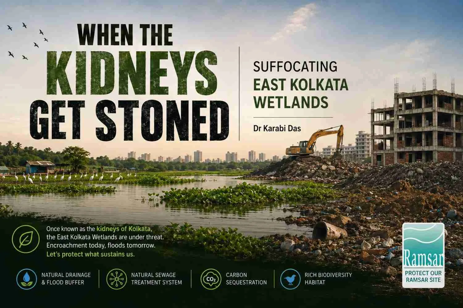 When the Kidneys get stoned: Suffocating East Kolkata Wetlands