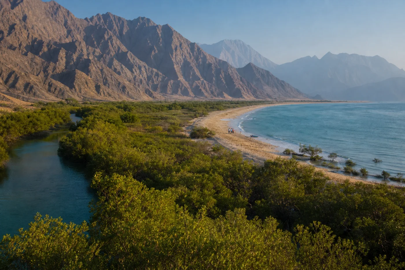 Mangroves, coast and mountains representing nature-positive restoration